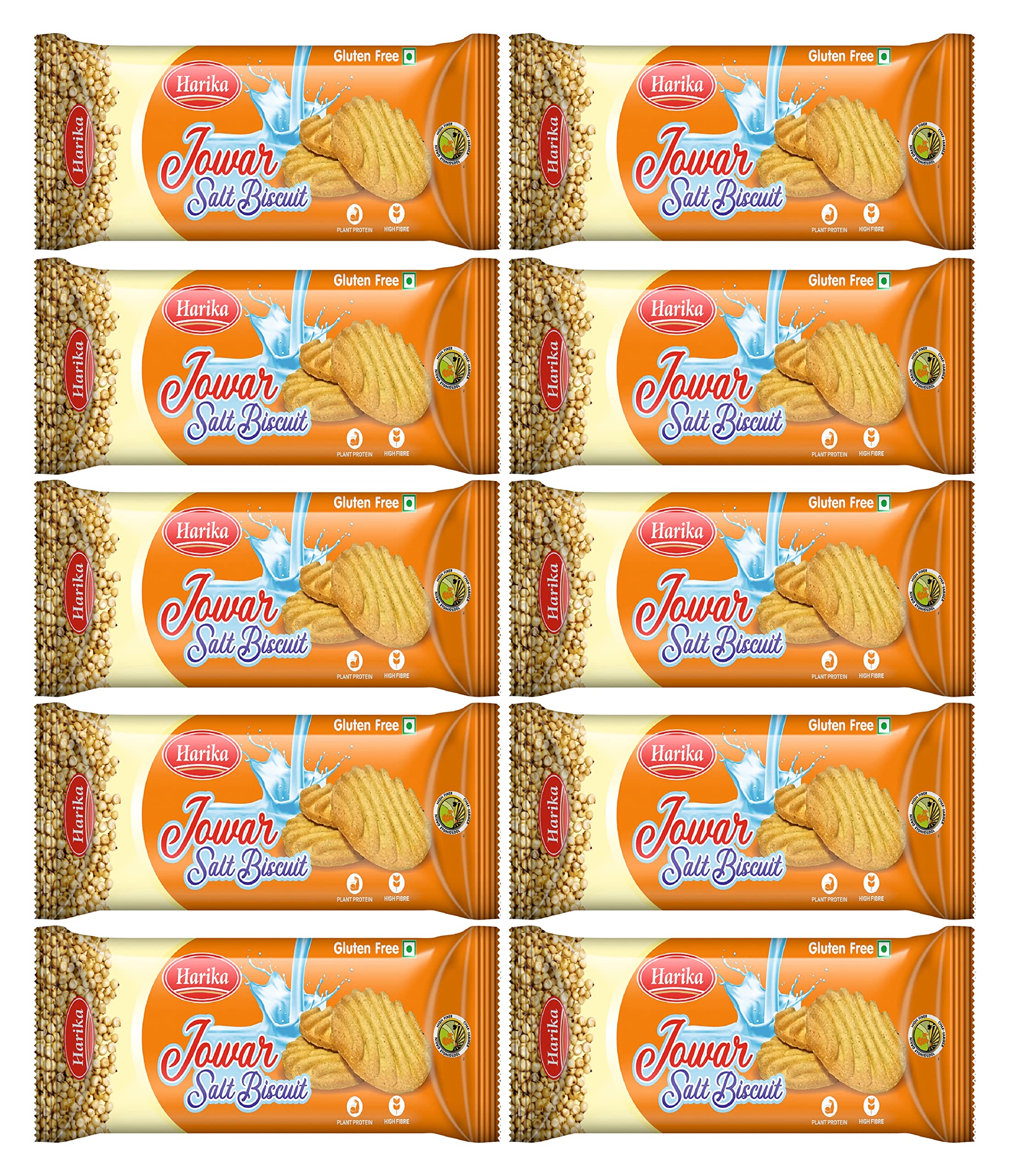 Harika Jowar Salt Biscuits with Jeera - No Maida, No Wheat,Rich in Iron and Protein | No Maida, No Added Sugar, No Preservatives [Combo Pack 10 * 35gms] (B0BN6LDPH3) Amazon Price History, Amazon Price Tracker