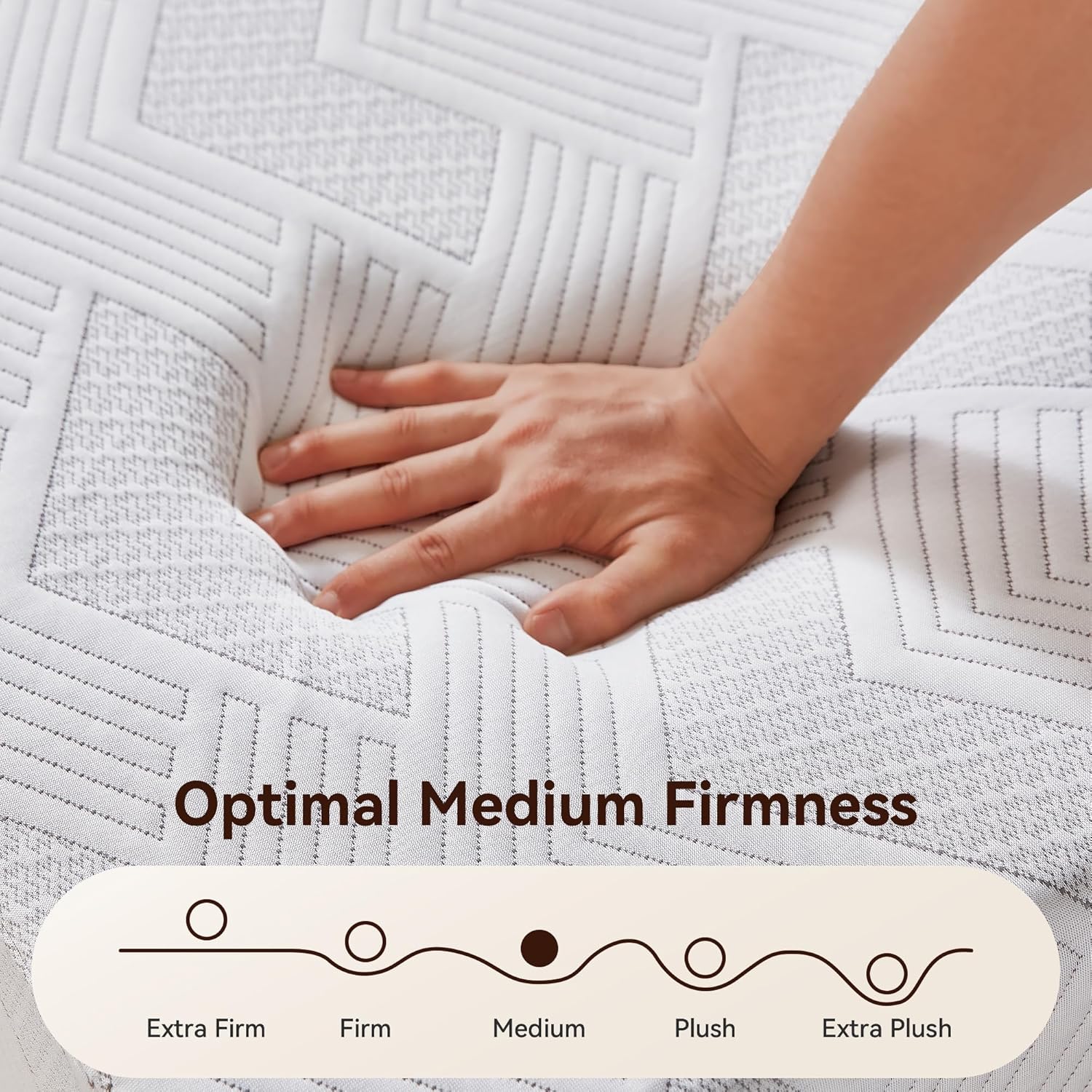 bedspick 12 inch queen mattress layers showing gel memory foam and high density base