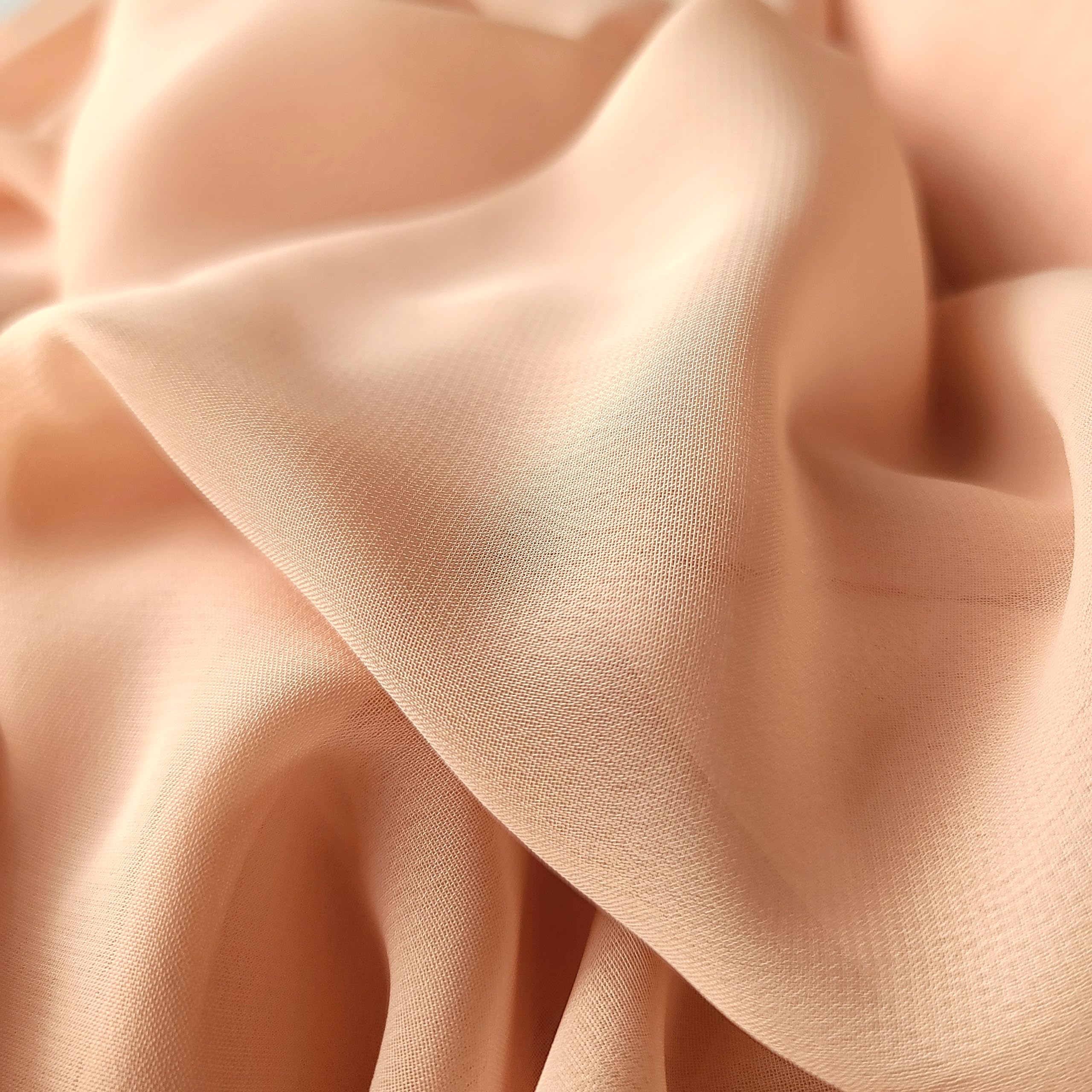 On Trend Fabrics Peach Apricot Chiffon Fabric - Woven Sheer Material - 150Cm Wide - Sold By The Metre
