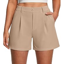Ewedoos Dress Shorts for Women Stretchy Pull On Dressy Work Shorts with Pockets High Waisted Trouser Shorts Business Casual