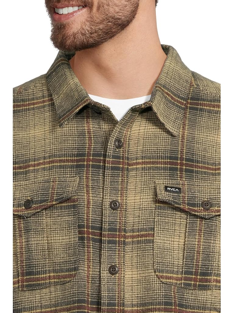 Black RVCA Hughes Flannel