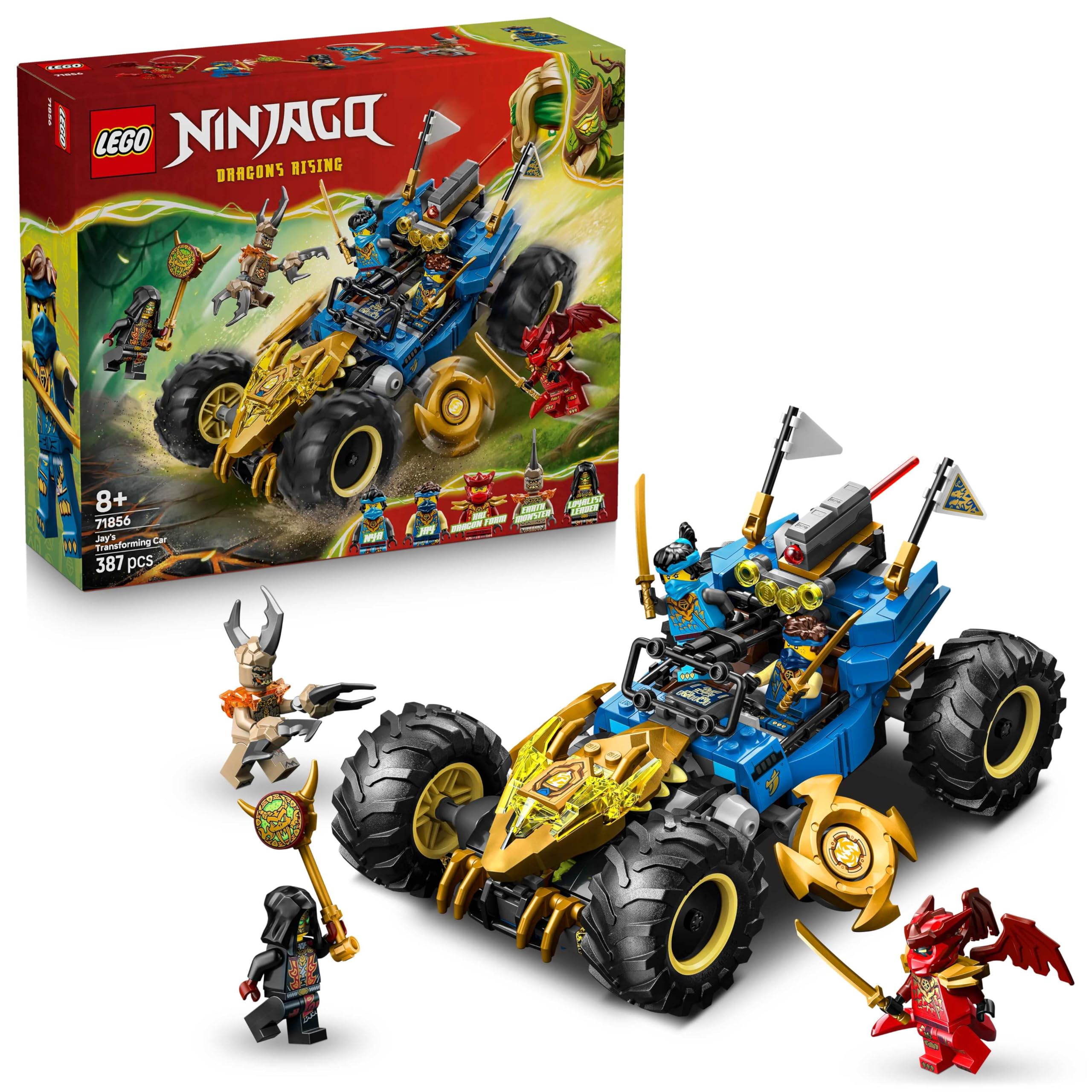 LEGO NINJAGO Jay’s Transforming Car - Ninja Car Toy - Building Set with 5 Minifigures - 71856-image-37
