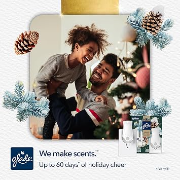 Glade PlugIns Starter Kit, Air Freshener, Twinkling Pine & Cedar, 1.34 fl oz, 1 Warmer + 2 Refills