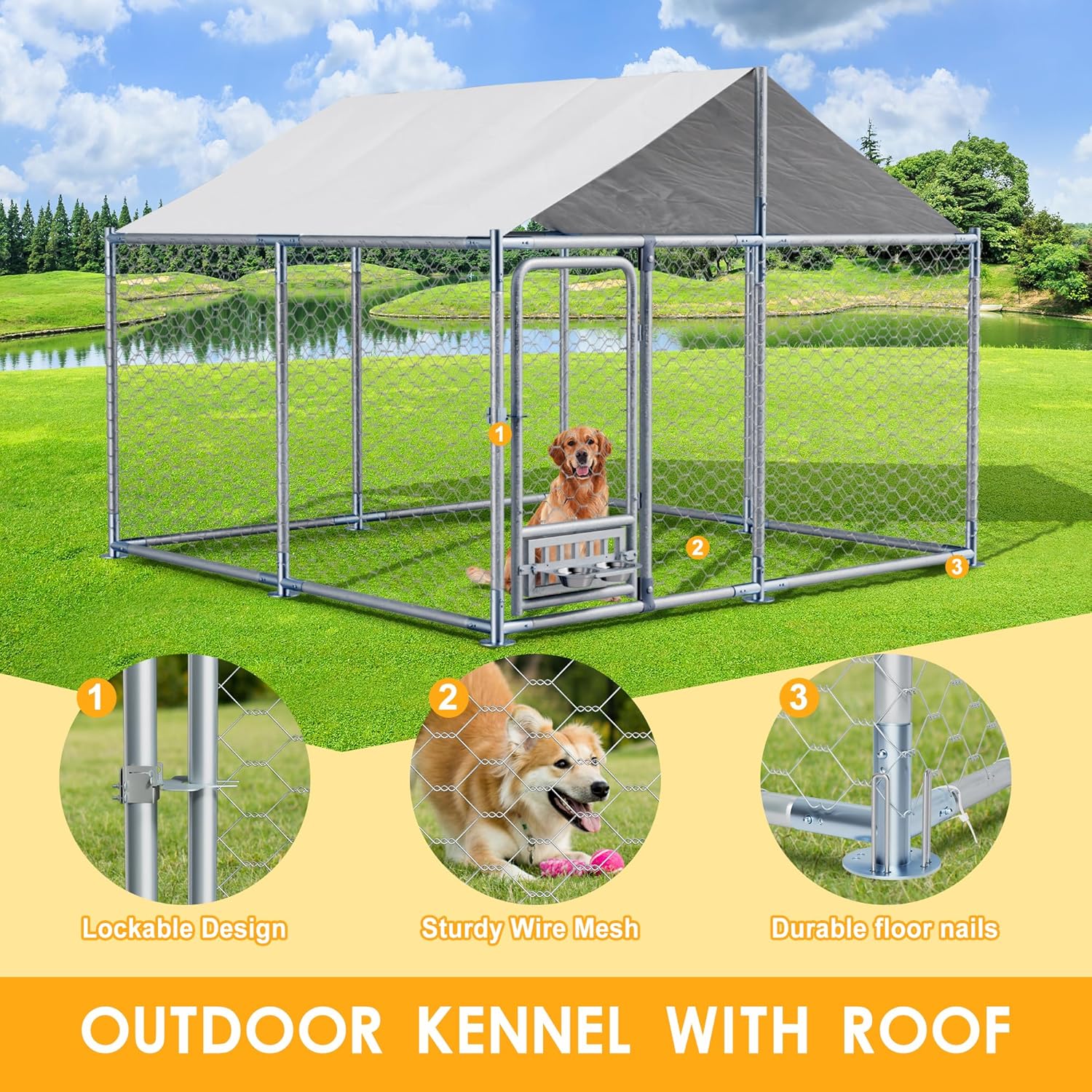 Ultimate Outdoor Dog Kennel: Reviews of the 7.5x7.5 FT Heavy Duty Enclosure with Roof