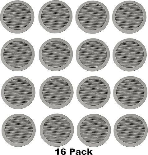 Vista 22 de Cubierta redonda de rejilla de rejilla de plástico de 4 pulgadas para rejilla de ventilación de reptiles (4, blanco)