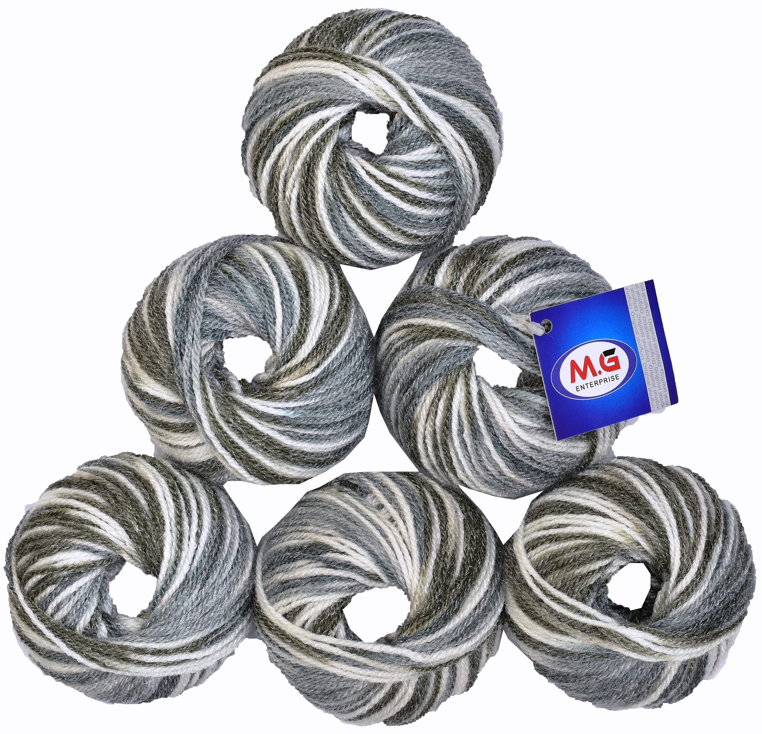 SIMI ENTERPRISE 100% Acrylic Wool M11 (Pack of 6) Baby Soft Wool Ball Hand Knitting Wool/Art Craft Soft Crochet Hook Yarn, Needle Knitting Yarn Thread Dyed … L