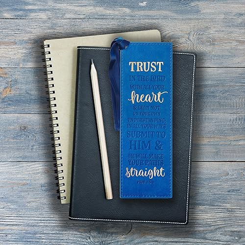 Miniatura 272 de Christian Art Gifts - Separador de piel sintética con cinta de satén y verso bíblico inspirador para mujeres y hombres, Marrón - Proverbios 31 Mujer