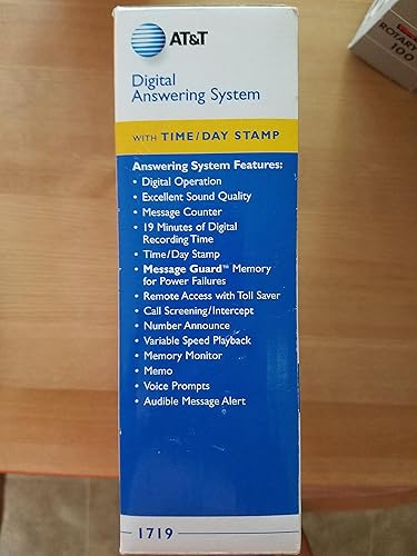 Miniatura 3 de AT&T Contestador digital 1719 con identificador de llamadas audible
