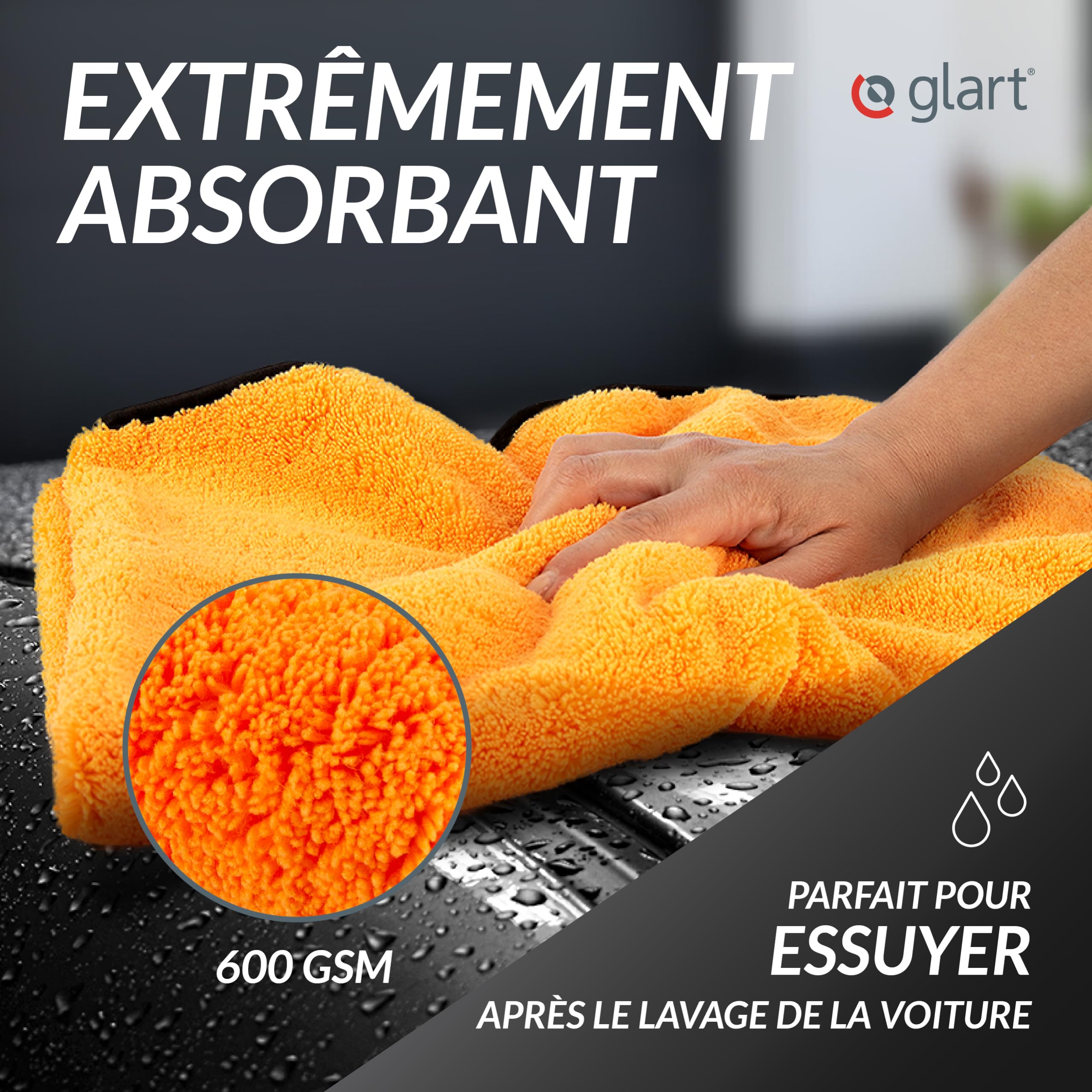 Divove Shiny Bath Lot De 3 Chiffons De Séchage XXL Pour Cabine De Douche Et Salle De Bain 40 X 60 Cm