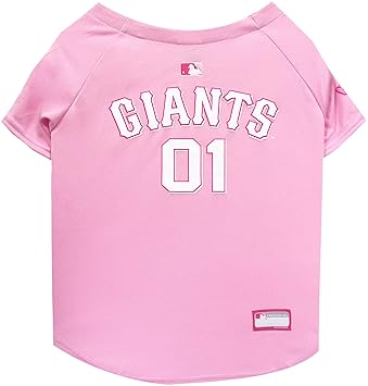 Pets First MLB San Francisco Giants Dog Jersey, Small, Pink