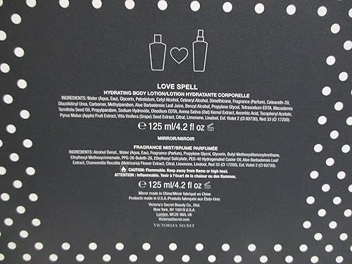 Miniatura 2 de Victoria's Secret Caja de regalo de 3 piezas Love Spell Body Lotion Mirror Mist 4.2 oz Nuevo