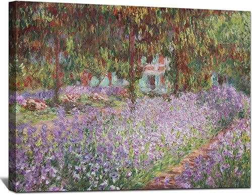Miniatura 1 de Claude Monet 1900 - Lienzo decorativo para pared, diseño de lirios en el jardín de Monet, cuadro famoso enmarcado para decoración de pared de baño,