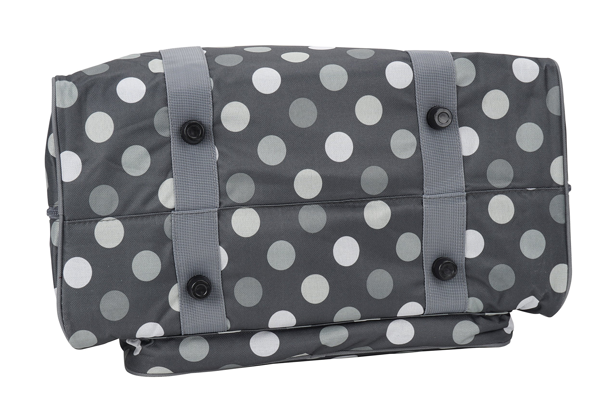 SEMPLIX Bundle Polka Dots torba na maszynę do szycia + kosz na przybory do szycia L (antracyt/szary)