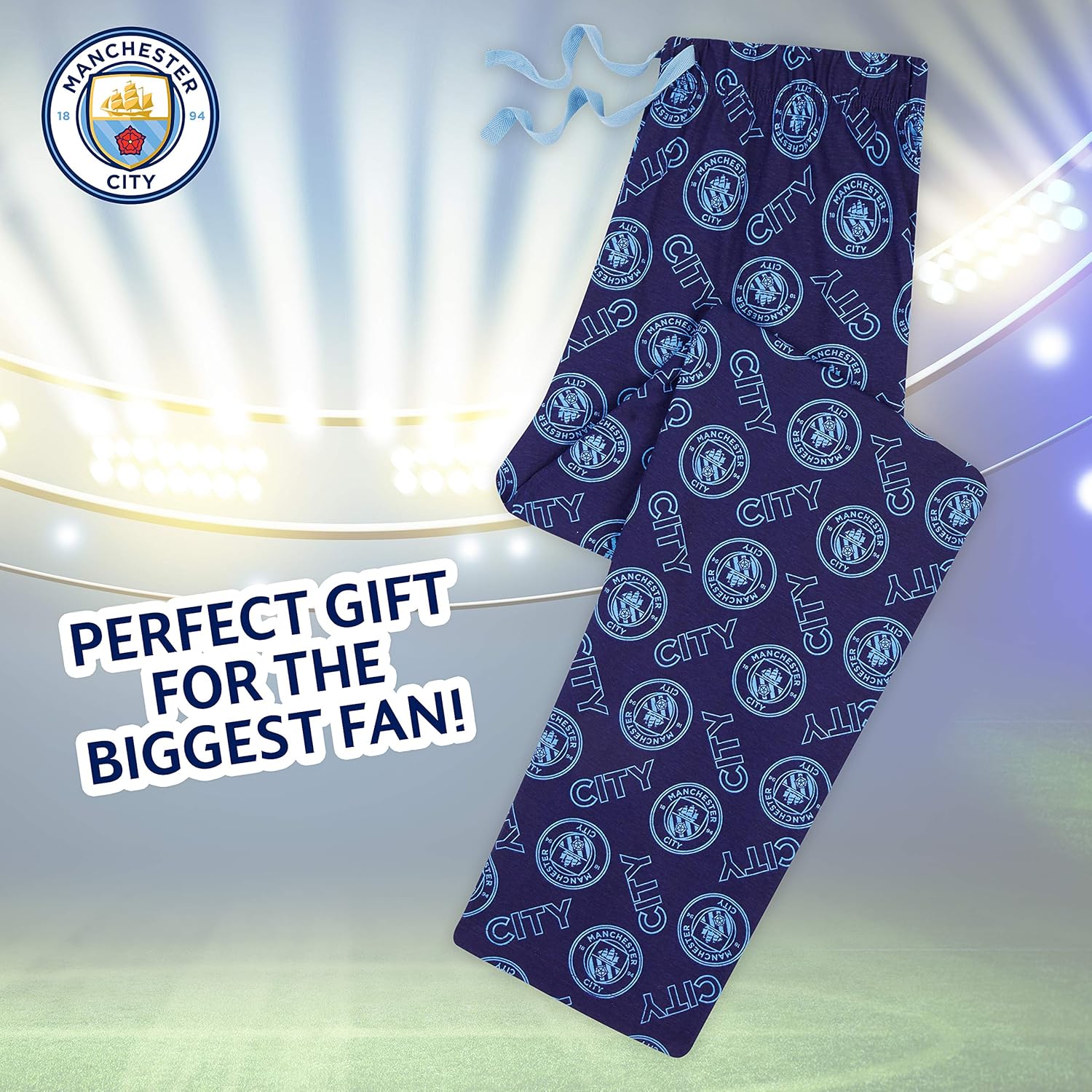 Manchester City FC Mens Pyjamas Comfy Nightwear Pyjama Bottoms Men Teenagers Lounge Wear Cotton PJs Man City Gifts for Men - Image 3
