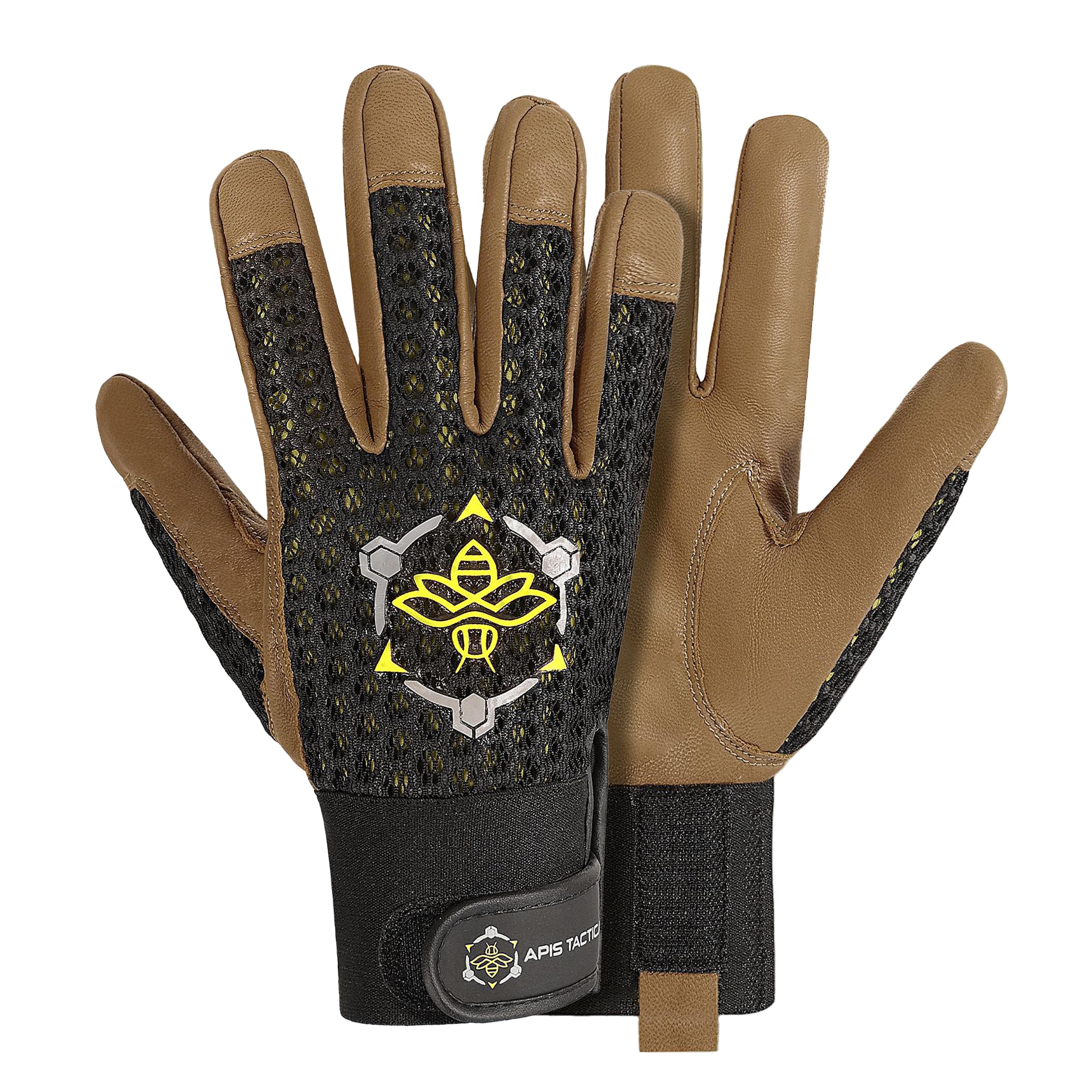 Professional Beekeeping Gloves, Premium 5mm Goatskin w/Patented Ventilation & Dexterity - Beekeeping Supplies
