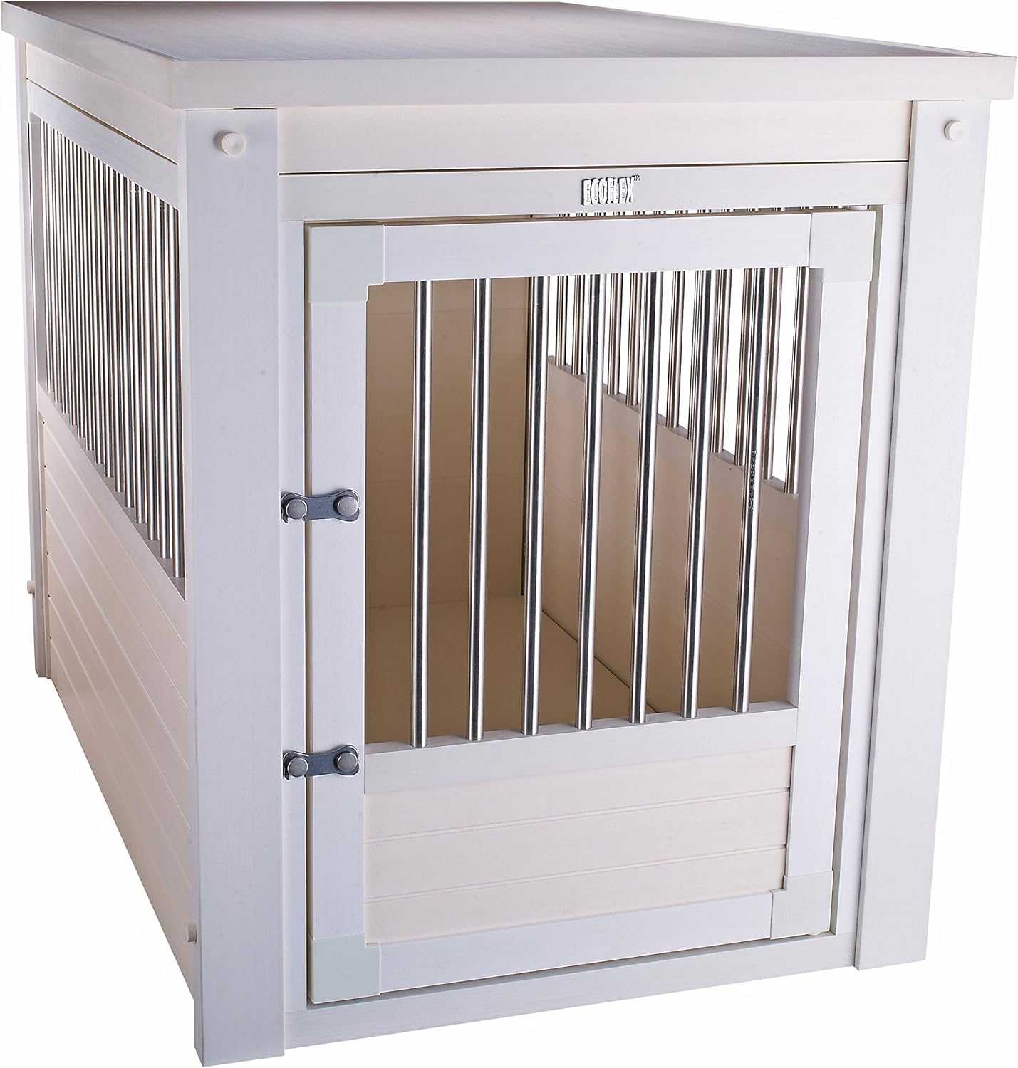 Amazon Allforwan ｓlife アメリカnew Age Pet ニューエイジペット Ecoflex シリーズ室内ドッグハウス インプレイスペットクレートエンドテーブルクレートl アンティークホワイト アメリカnew Age Pet 犬小屋 通販