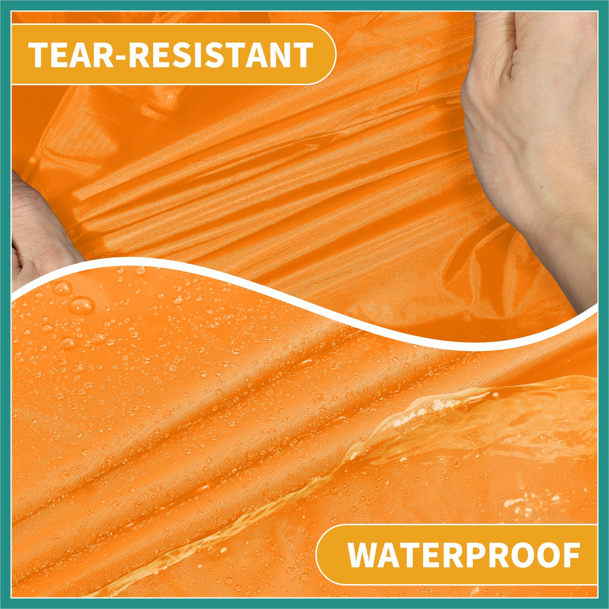 ATOCOVER Car Cover Waterproof All Weather Automotive Outdoor Anti-UV Full Exterior Cover for Acura Integra 210D-PU Orange with — view 7