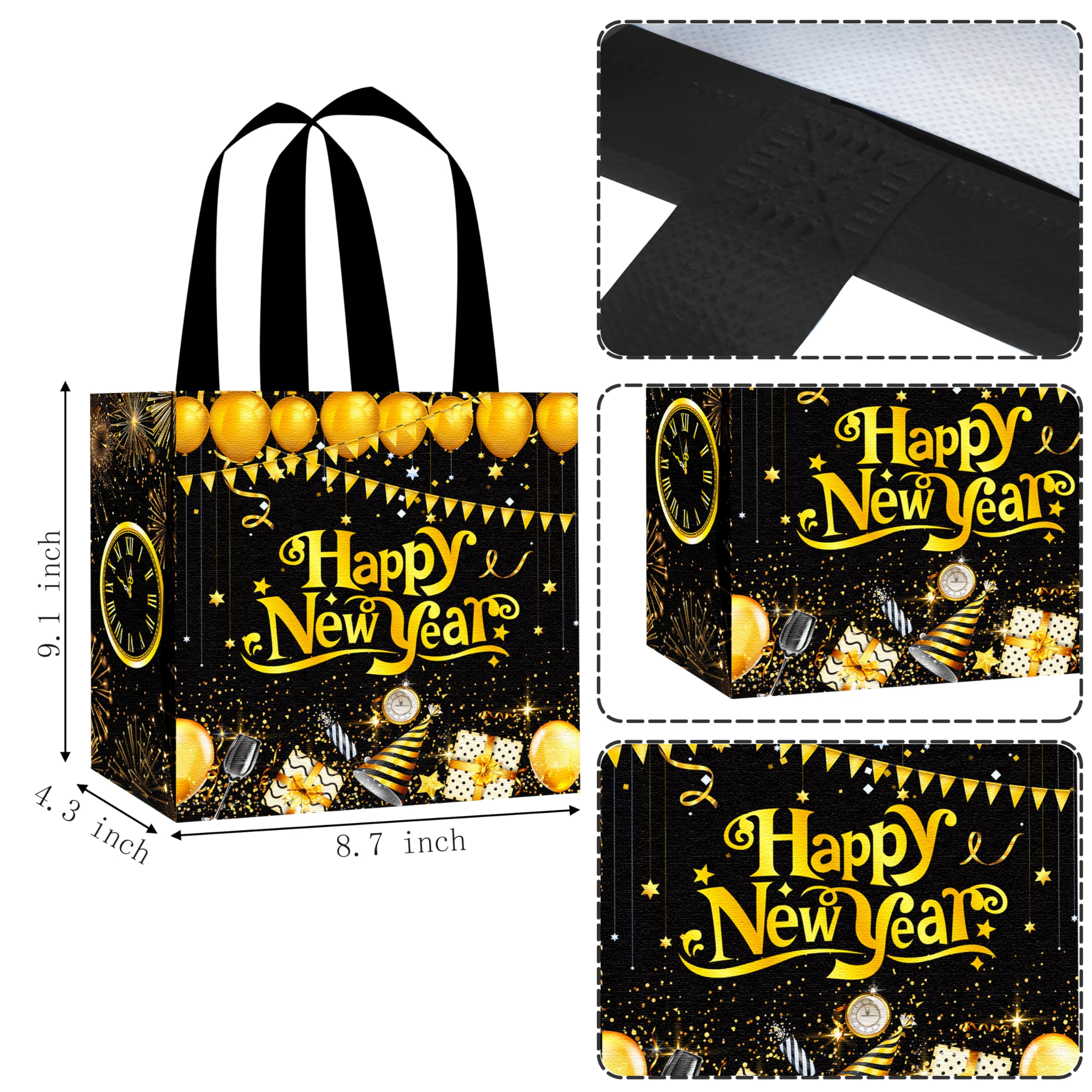 Amazon.com: C L cooper life Happy New Year Gift Bags with Handles