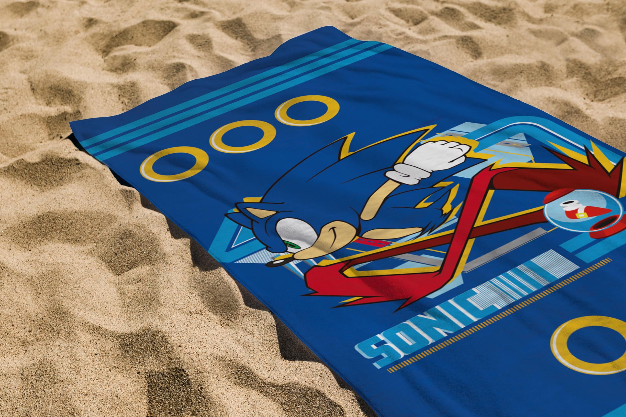 zer0bed Sonic ręcznik plażowy, 100% bawełna, 70 x 140 cm, niebieski