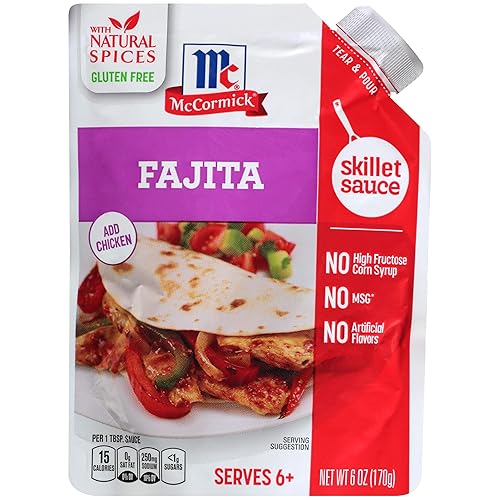 McCormick Salsa de fajita sin gluten, 6 onzas (paquete de 6)