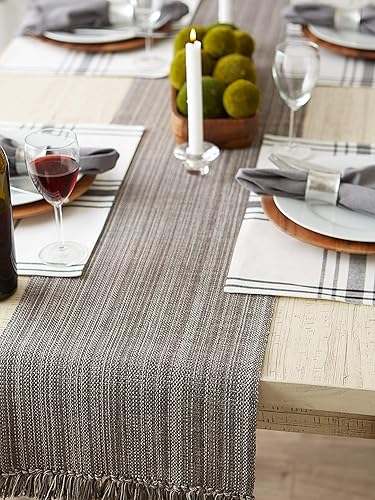 Vista 48 de DII - Colección de mesa jaspeado, camino de mesa, 13x72, rojo tango Tango Rojo