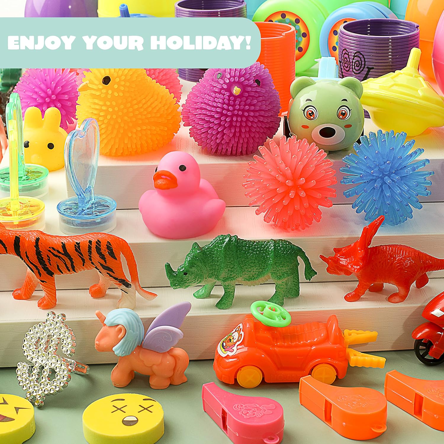 JOYIN 144 Pcs Prefilled Easter Eggs with Toys, 2 3/8” 80 Bright Colorful Easter Eggs for Easter Basket Stuffers/Fillers, Hunt, Filling Treats, Party Favor, Classroom Prize Supplies