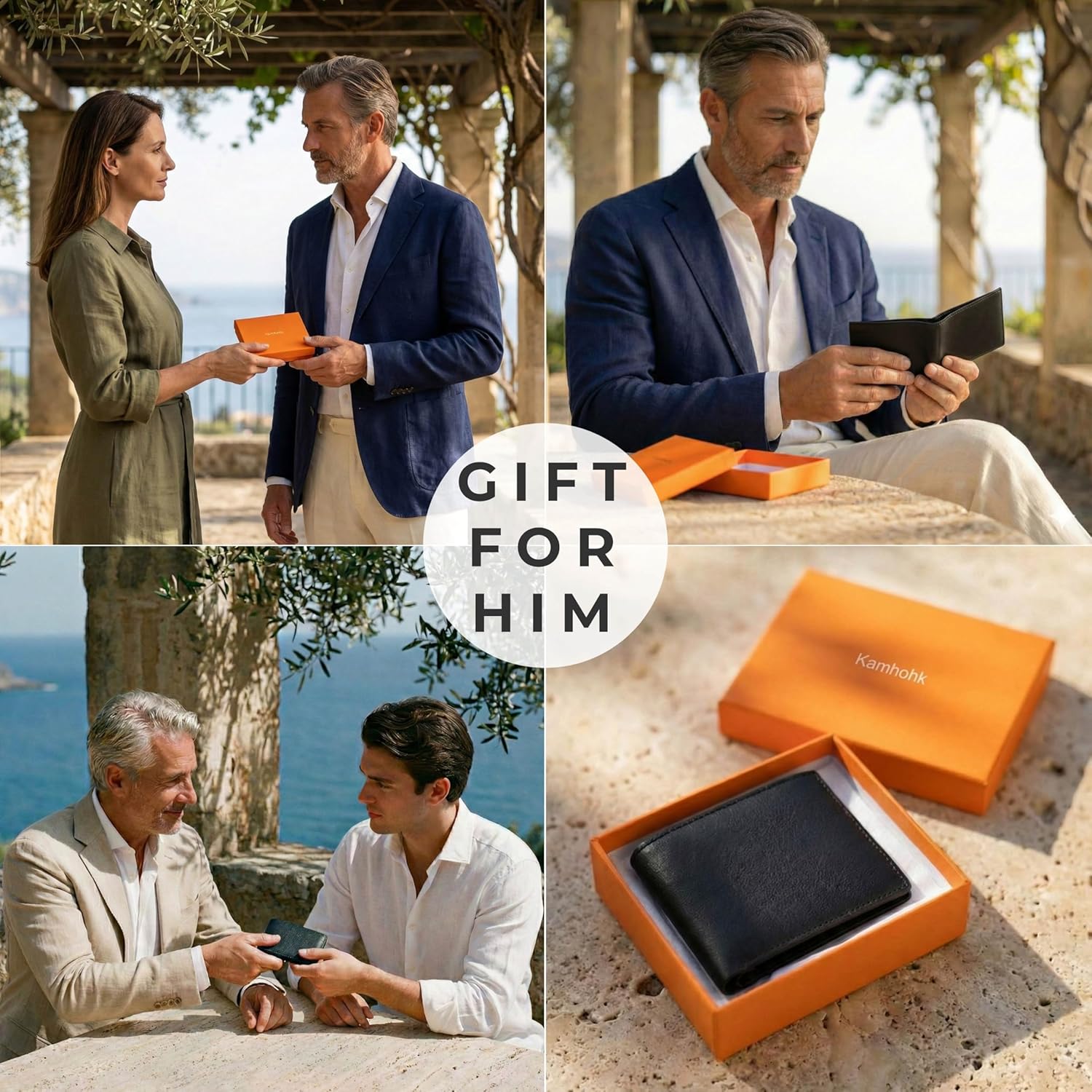 Billfold Wallet for Men: RFID Blocking Genuine Leather Slim Bifold, 12 Card Slots & 2 ID Windows with Gift Box, Black - Image 10