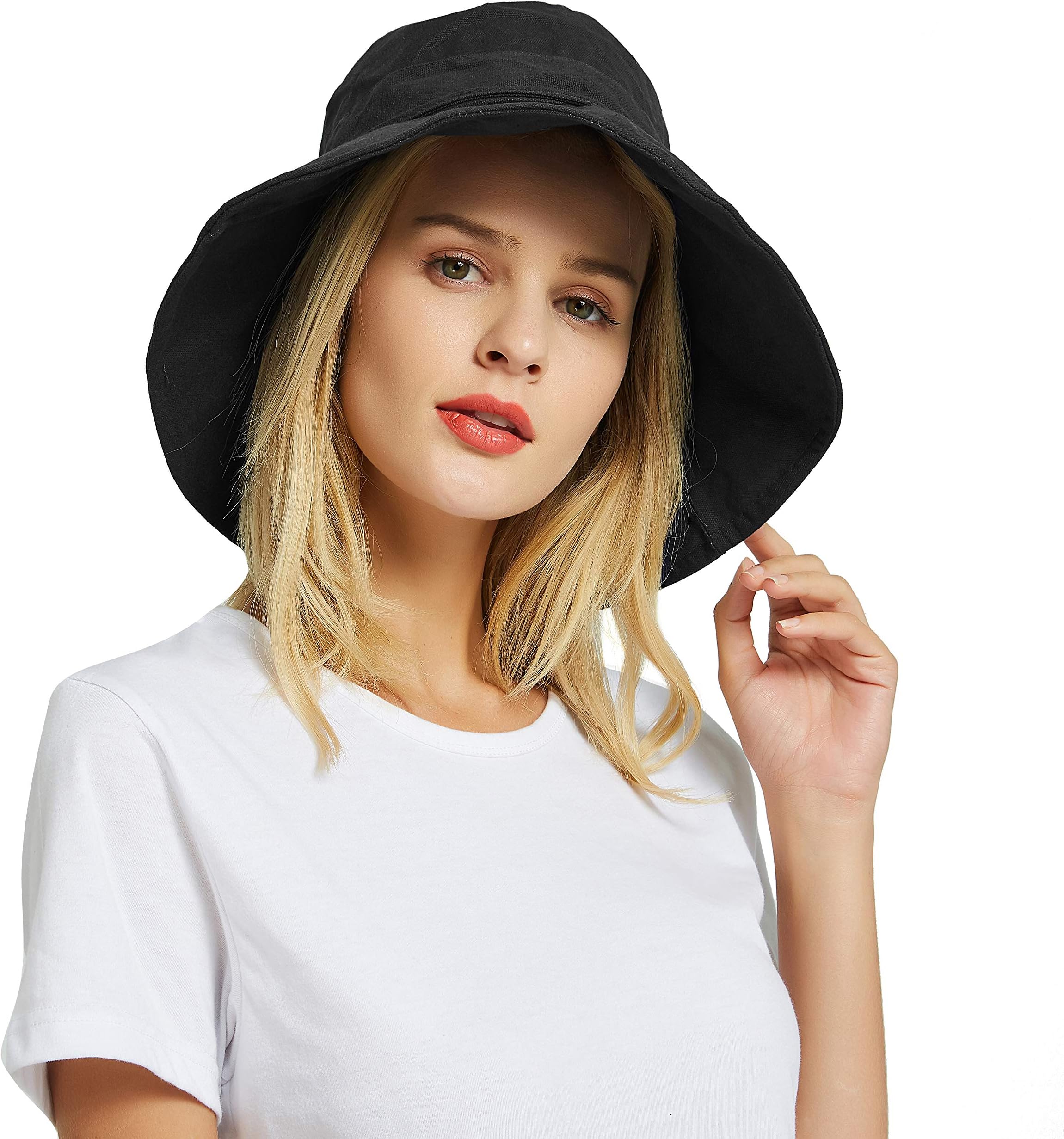 Sun Hats for Women, Uv Protection Wide Brim Bucket Hat, Foldable Fishing Caps