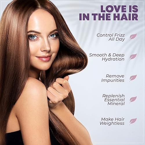 Miniatura 4 de Acondicionador natural para cabello lacio y encrespado, acondicionador para mujeres y hombres, sin parabenos ni sulfatos, con Buriti, Pracaxi y