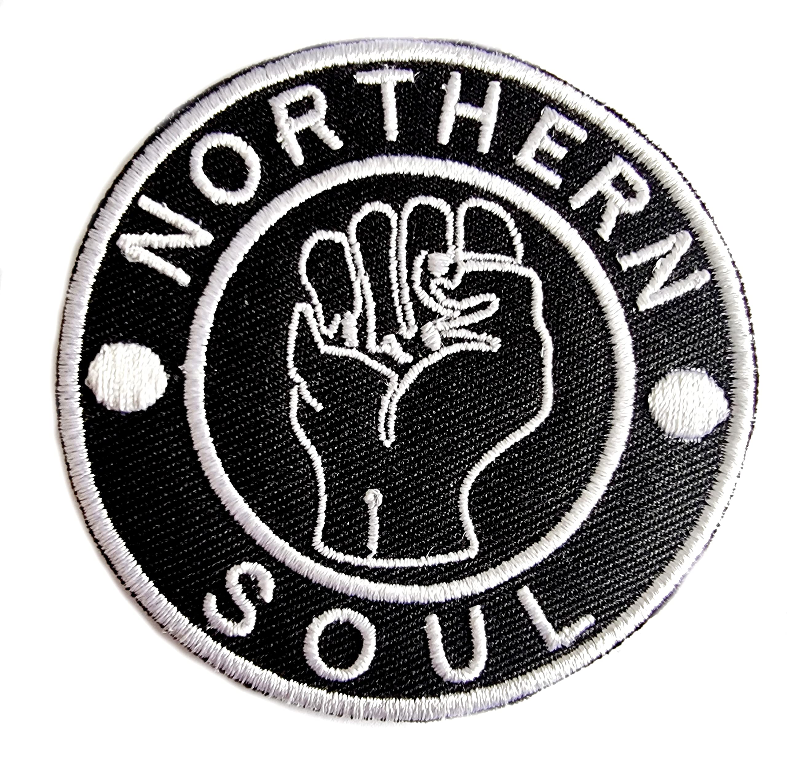 Toppa Ricamata Termoadesiva Northern Soul – Yorkshire, Pugno, Scooter, Ska – Diametro 75mm - 2