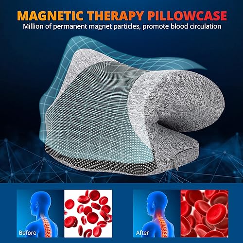 Miniatura 4 de Wifamy Estirador de cuello térmico 3s para aliviar el dolor, relajante de cuello y hombros, nube de cuello, dispositivo de tracción cervical con