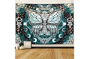 Krelymics Death Moth Tapestry: Embrace Mystical Gothic Decor