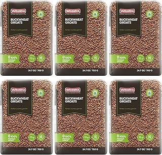 Yarmarka Roasted Buckwheat Groats (Kasha) 24.7 oz (700 g) – 6 Pack, Roasted Whole Grain, Traditional Eastern European Style, Plant Based Diet Friendly