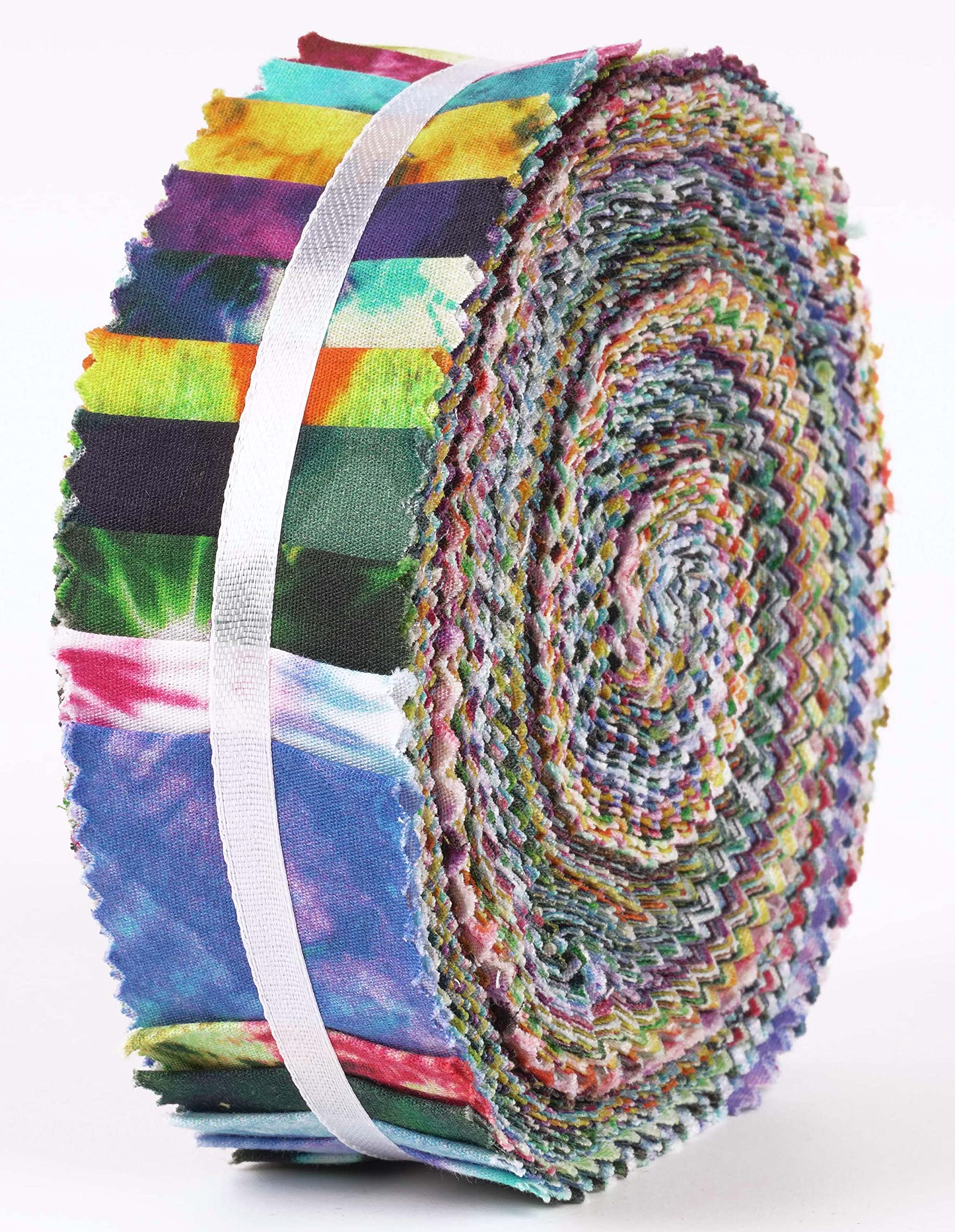 Tissus strips rouler 1.5x42pouces en coton jelly rouleaux multicolores Soimoi pour patchwork