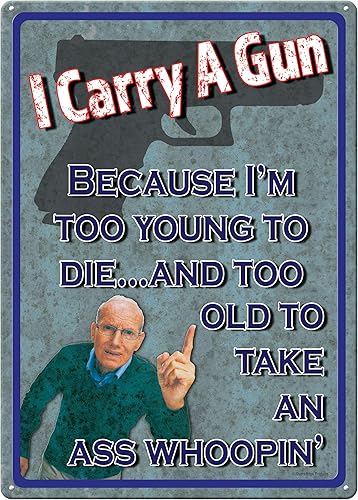 Rivers Edge Products Letrero de metal retro, 17 x 12 pulgadas, resistente a la intemperie, arte de pared de metal para decoración de interiores o