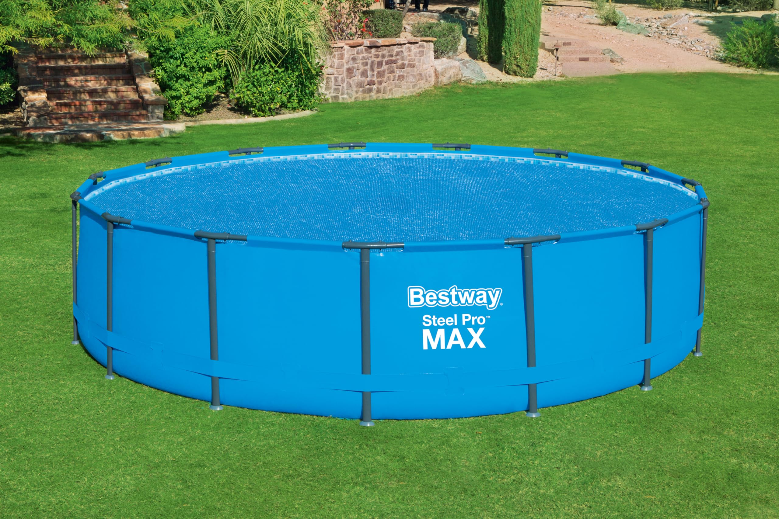 BESTWAY Cobertor Solar Redondo Ø462 cm para Piscinas Redondas de Ø457 cm Azul
