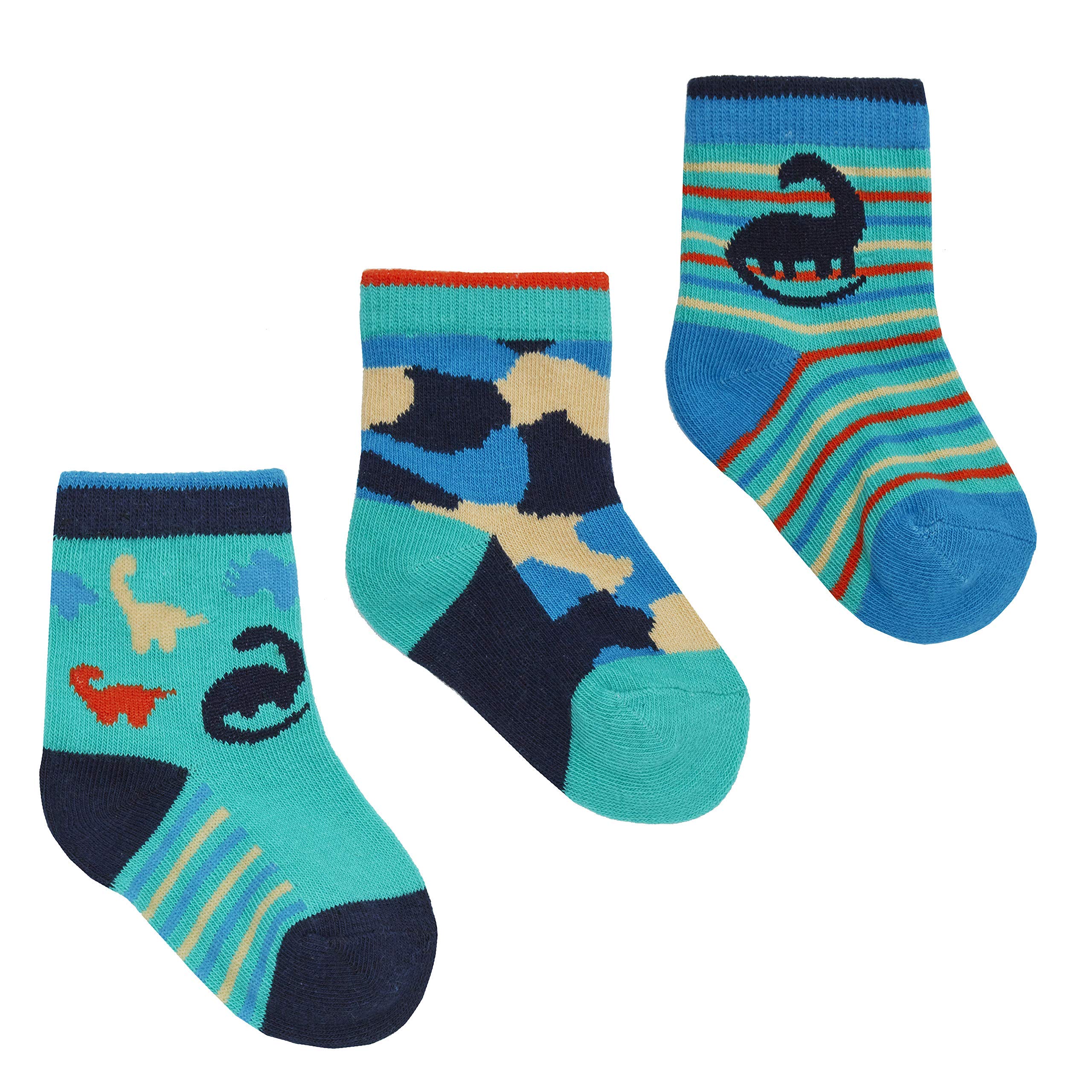 Baum Men's Dinosaurs Pk B Babies 3 Pack Of Dinosaur Design Socks (, Uk 0-2.5)