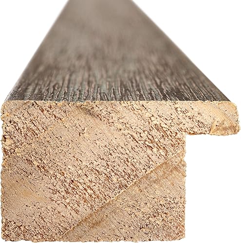 Miniatura 9 de Marco de fotos de madera real color marrón nudoso de 29 x 29 pulgadas de ancho de 1.25 pulgadas Profundidad del marco interior de 0.5 pulgadas