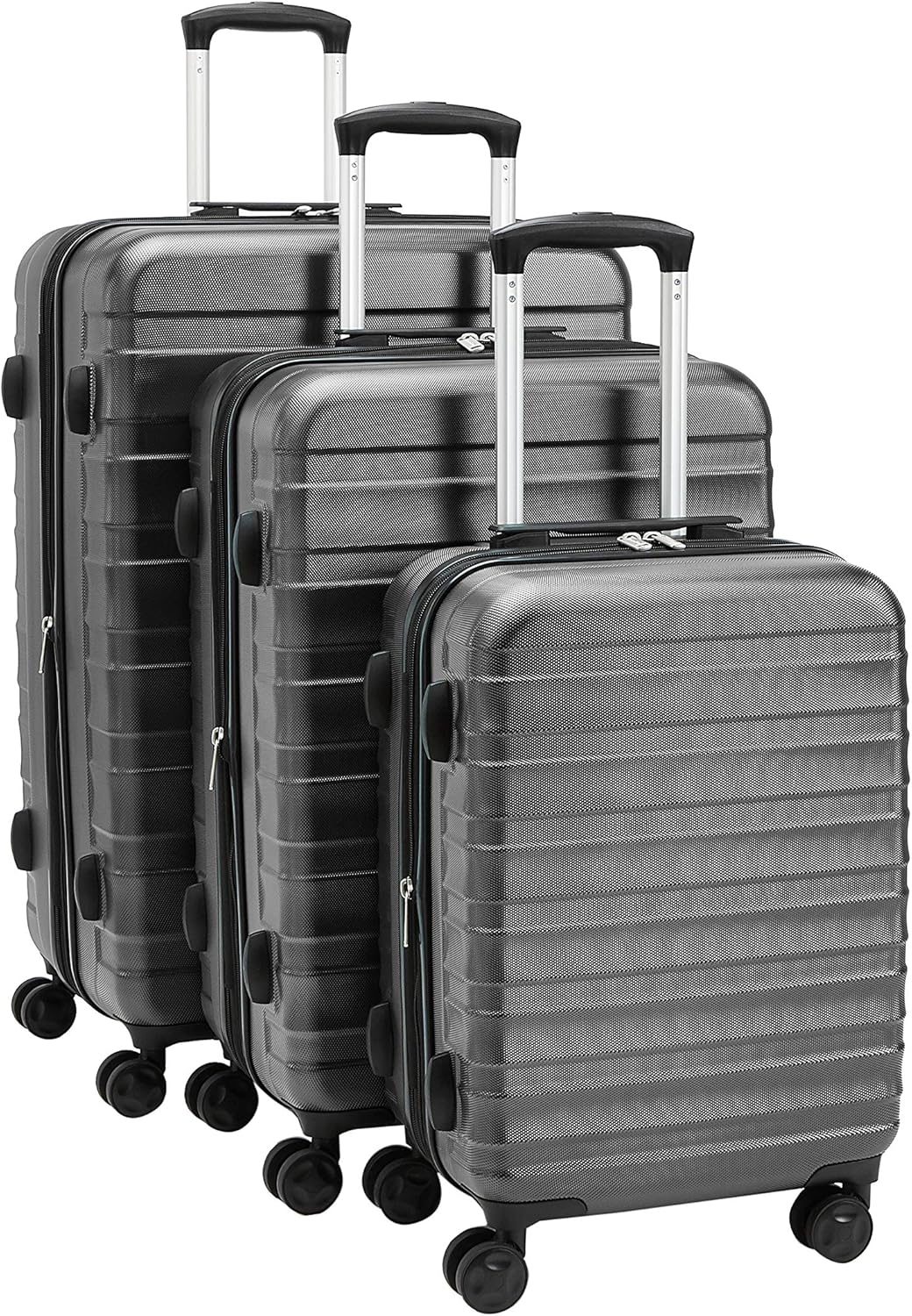 Amazon Basics Premium Robust Hardside Suitcase Set, 56cm, 68cm, 78cm