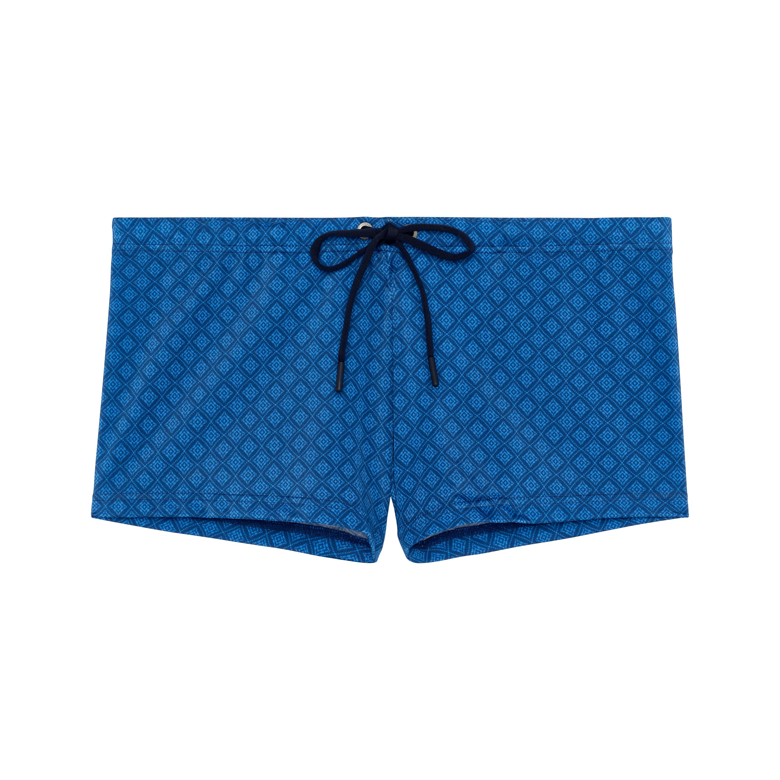 Hom Men's Boxer de Bain Hendaye Swim Briefs, Blue Print, L