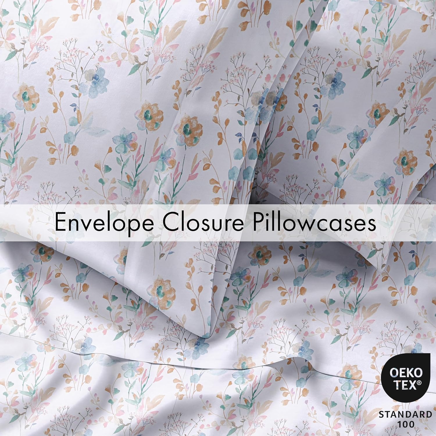 RUVANTI 6 Pcs Cotton Sheets - 100% Natural Cotton Soft, Lightweight & Breathable Crispy Percale Bed Sheets, Queen Sheet Set 16" Deep Pockets, Radiant - Image 7