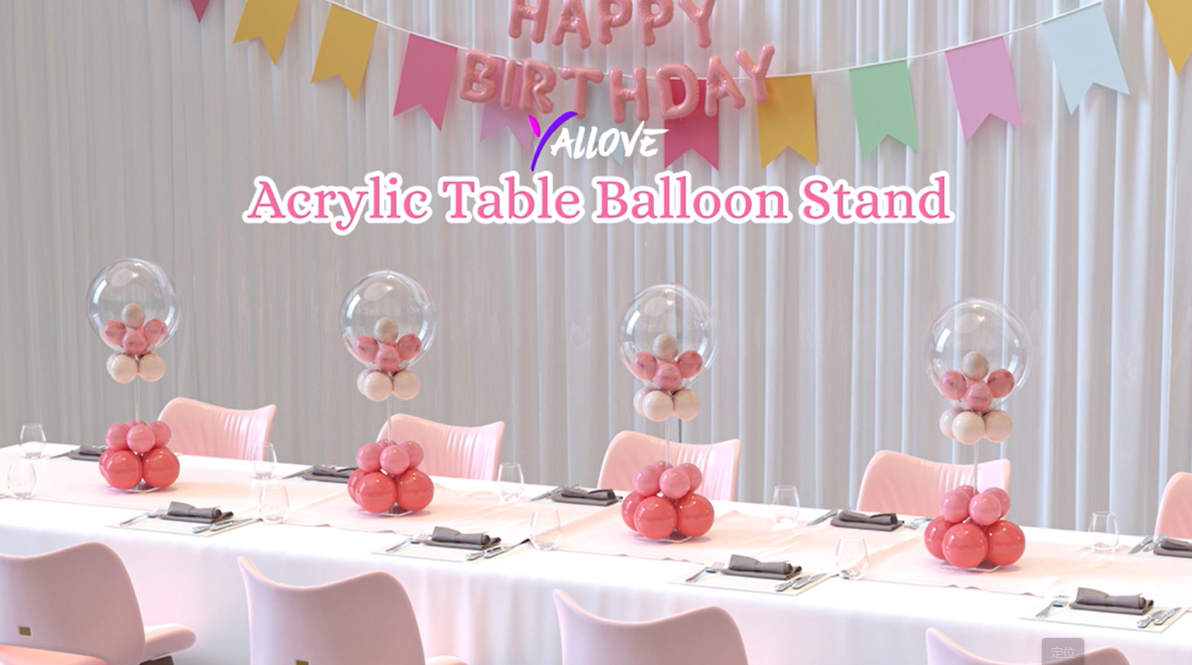 Voarge Kit di supporti per palloncini da tavolo, supporti trasparenti per palloncini, supporto per matrimoni, compleanni, decorazioni per feste2 2
