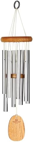 Woodstock Wind Chimes for Outside, Garden, Patio, Porch and Outdoor Decor (17") Gregorian Chimes Soprano Silver Wind Chime (GSS)
