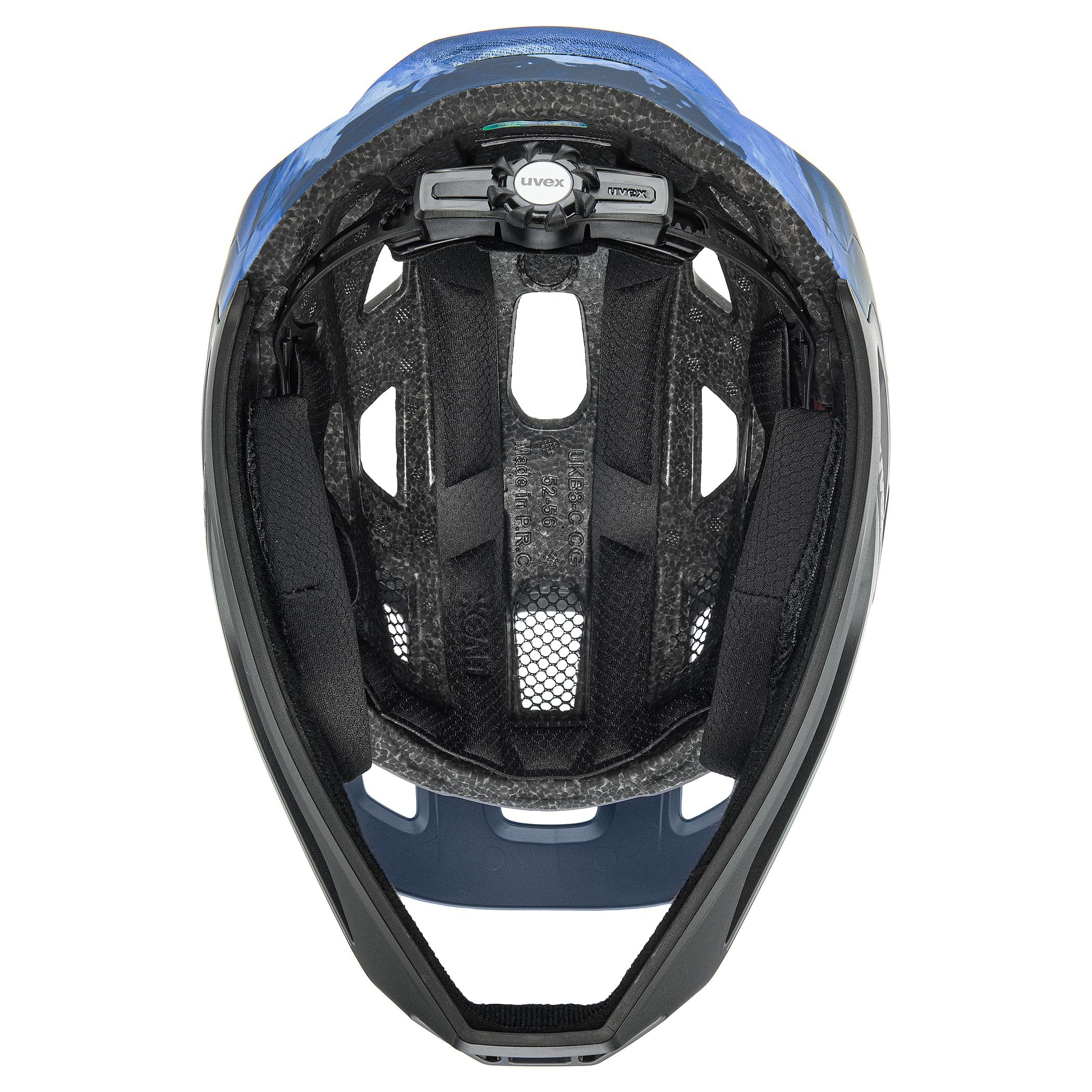 uvex react jr. fullface, kask rowerowy unisex-dzieci, dusk blue matt, 52-56 cm