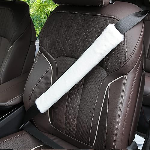 Miniatura 2 de Fundas peludas para cinturón de seguridad, fundas para cinturón de seguridad, accesorios de automóvil para el interior de las mujeres, protector de