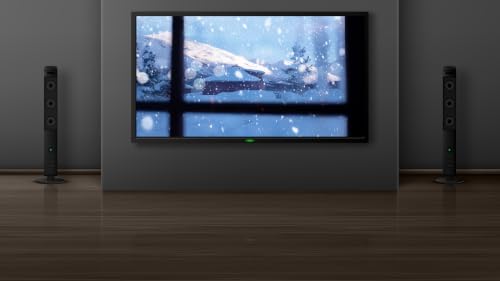 Montagnes enneigées 4K - Fond d'écran animé d'ambiance hivernale avec bruits de vent hurlants – vue 7