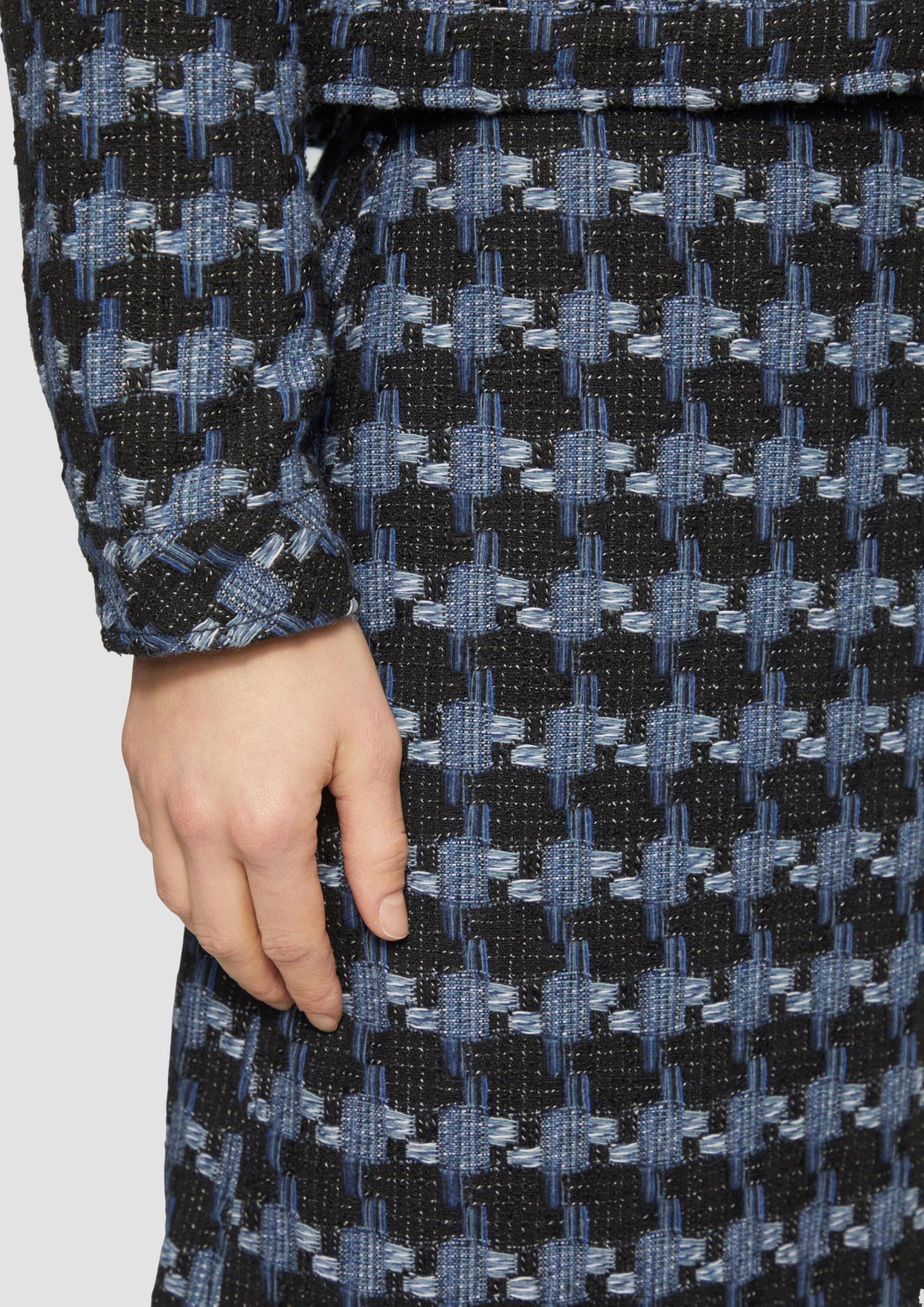 s.Oliver Damen Rock – Bouclé, Regular Fit, Reißverschluss