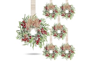 Zeyune Mini Christmas Wreaths for Cabinets