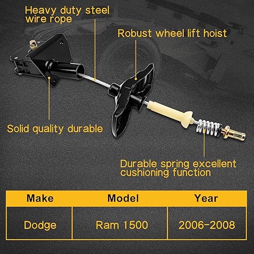 Miniatura 2 de 925-512 Soporte de cabrestante de elevación de neumáticos de repuesto para Dodge Ram 1500 2006-2008 Reemplaza# 55366492AC,55366492AD, 55366492AE,