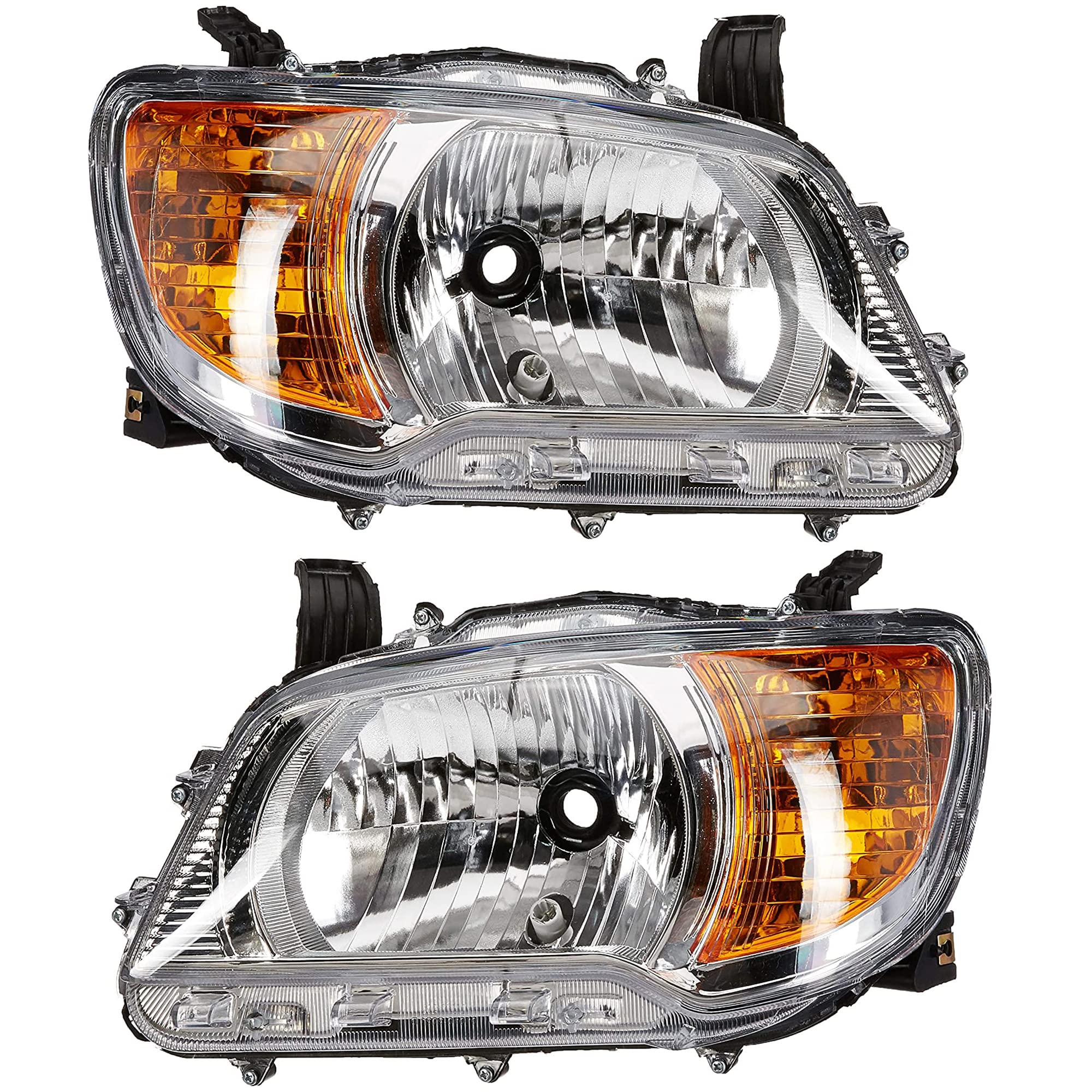 Halogen Headlight Assembly Compatible For Maruti Suzuki Alto K10 Headlamp Without Bulb And Wire (Right & Left Side) 2010-2014 Pair